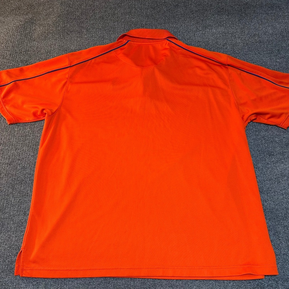 PGA Tour Florida Gators Mens XXL Orange Performance Golf Polo Shirt Blue Trim - Picture 5 of 5